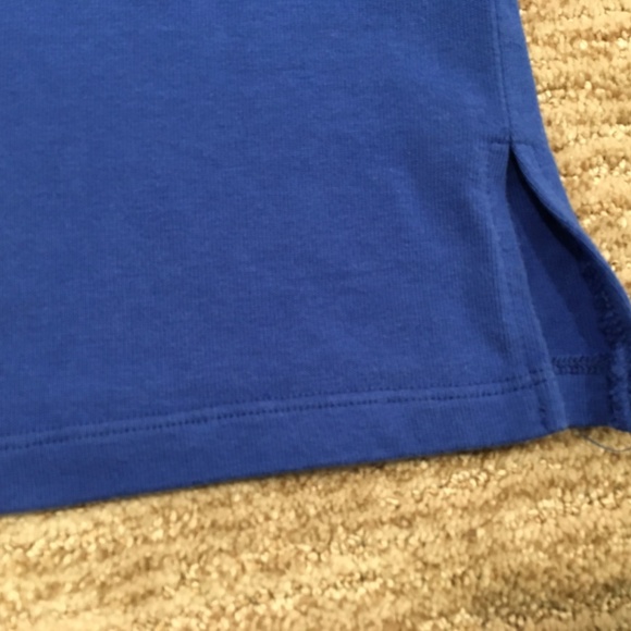 Quacker Factory Blue Christmas Top Size L - Picture 4 of 8